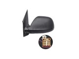 Oglinda exterioara Volkswagen Transporter/Multivan (T6), 04.2015-, Stanga, reglare electrica; carcasa neagra; incalzita; geam asferic; cromat; 5 pini