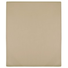 vidaXL Cearșaf de pat cu elastic, 2 buc., gri taupe, 90x200 cm, bumbac 136221