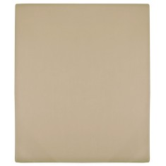 Cearsaf de pat cu elastic, gri taupe, 140x200 cm, bumbac GartenMobel Dekor foto