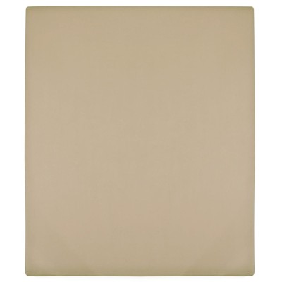 Cearșaf de pat cu elastic, 2 buc., gri taupe, 90x200 cm, bumbac foto