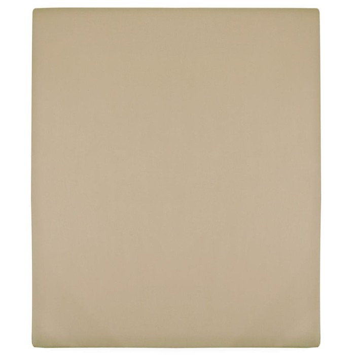 Cearșaf de pat cu elastic, 2 buc., gri taupe, 90x200 cm, bumbac