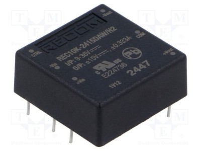 Convertor DC/DC 10W 9-36V la &amp;plusmn;15V RECOM REC10K-AW foto