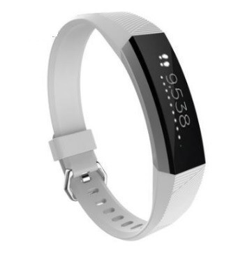 Bratara siliconica, compatibila cu Fitbit Alta, HR, alb - 650199 foto