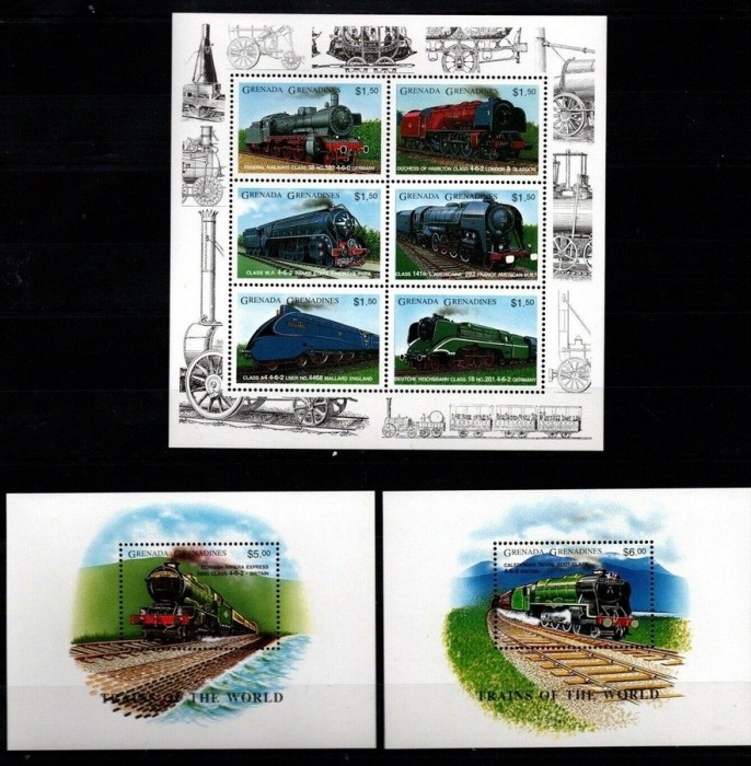 Grenada Grenadines 1996 Trains Steam locomotives MNH AA.096