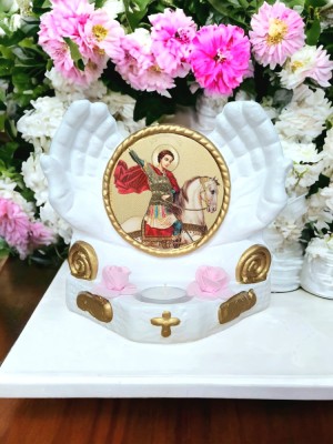 Candela ovală Sf&amp;acirc;ntul Gheorghe foto