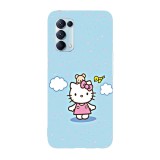 Husa compatibila cu Oppo A96, Viceversa, model Cloudy Hello Kitty, Silicon, TPU, Transparent, Carcasa