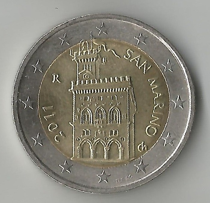 San Marino, 2 euro de circulatie, 2011, UNC