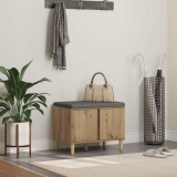 vidaXL Bancă pentru hol cu pernă Stejar Artizanal 60 x 38 x 46 cm 891527