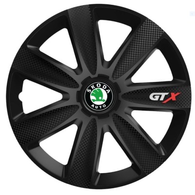 Set 4 Capace Roti GTX Negru Carbon Skoda, R17 foto