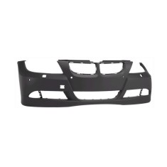Bara fata BMW Seria 3 (E90/E91), 11.2004-08.2008, cu gauri spalator si senzori parcare; grunduit, de vopsit,