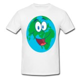 Tricou &quot; Happy earth cartoon &quot;