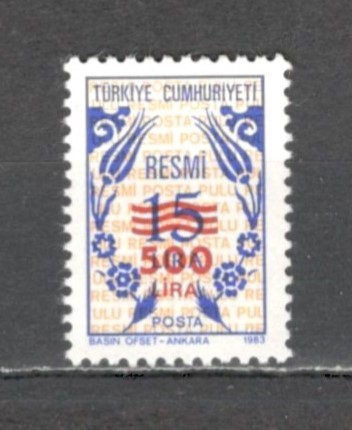 Turcia.1989 Timbre de serviciu:Ornamente-supr. ST.173