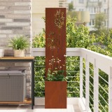 vidaXL Ecran de intimitate pentru grădină Floral Ruginit 32 x 140 cm 876370