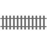 Gard din sipci, gri, 200 x 60 cm, WPC GartenMobel Dekor