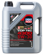 ULEI MOTOR LIQUI MOLY TOP TEC 4300 5W30 API SN CF ACEA C2 (BENZINA, GPL SI DIESEL) 5L foto