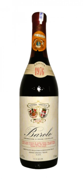 Z 44- VIN ROSU BAROLO VINICOLA ROCHE, DOC, CL 75 GR 13 RECOLTARE 1976