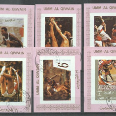 Umm al Qiwain 1973 Sport, Olympics, 6 imperf. mini sheet, used T.213