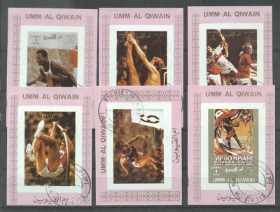 Umm al Qiwain 1973 Sport, Olympics, 6 imperf. mini sheet, used T.213 foto
