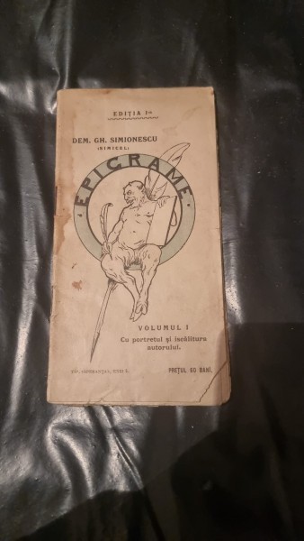 Dem. Gh. Simionescu - Epigrame Vol. I