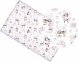 Cearceaf cu banda elastica 160x80 cm Pink Bears