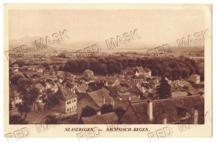 4960 - REGHIN, Mures, Panorama, Romania - old postcard - used - 1942
