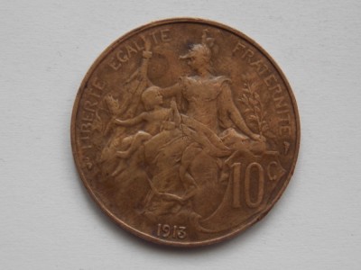 10 CENTIMES 1913 FRANTA foto