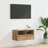 vidaXL Dulap TV de perete Pe perete Stejar Artizanal 60 x 30 x 30 cm 882924