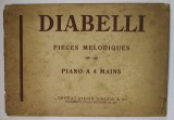 PIECES MELODIQUES OP. 149 , PIANO A 4 MANS par DIABELLI , ANII &#039; 40 , PREZINTA URME DE UZURA , PARTITURI