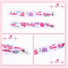 Set 15 brățări pentru nuntă, model floral, reglabile, multicolor