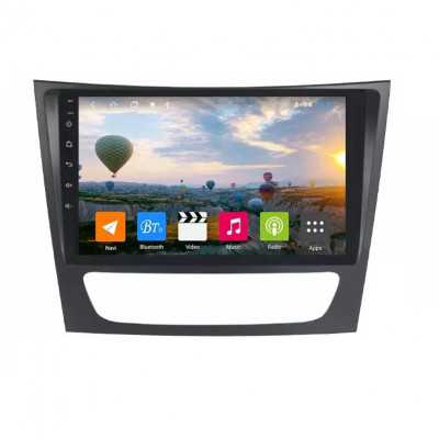 Navigatie Auto Multimedia cu GPS Mercedes E Class W211 CLS W219, 4 GB RAM + 64 GB ROM, Slot Sim 4G pentru Internet, Carplay, Android, Aplicatii, USB, foto