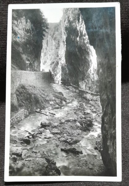 Carte postala, Defileul Bistrita-Valcea, 1938
