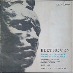 Disc vinil, LP. Simfonia Nr. 2 in Re Major. Simfonia Nr. 9 in Re Minor. SETBOX 2 DISCURI VINIL-Beethoven, Orches