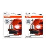 Pachet 2 becuri halogen H11 12V 55W Osram Original blister