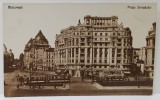 PIATA SENATULUI , BUCURESTI , CARTE POSTALA ILUSTRATA , PERIOADA INTERBELICA