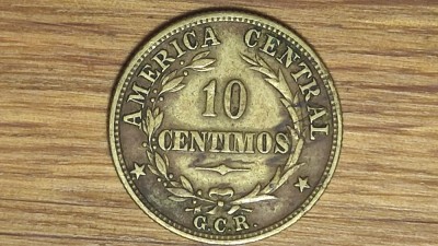 Costa Rica -moneda colectie f greu de gasit- 10 centimos 1941 GCR - tiraj 500k, pt cunoscatori foto