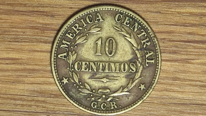 Costa Rica -moneda colectie f greu de gasit- 10 centimos 1941 GCR - tiraj 500k, pt cunoscatori