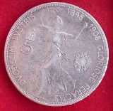 (A212) MONEDA DIN ARGINT AUSTRIA - 5 CORONA 1908, ANIVERSAREA A 60 DE ANI DE DOMNIE A LUI FRANZ JOSEPH