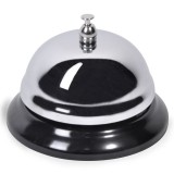 Clopot de masa, receptie, argintiu, metalic, 10 cm
