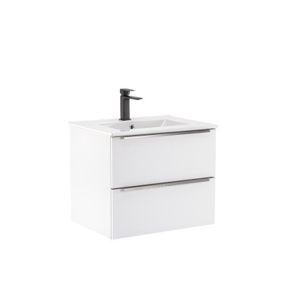 Dulap inferior Vario Trim 60 cu lavoar alb-alb foto