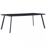 Cumpara ieftin Masă de bucătărie, negru, 200 x 100 x 75 cm, sticlă securizată