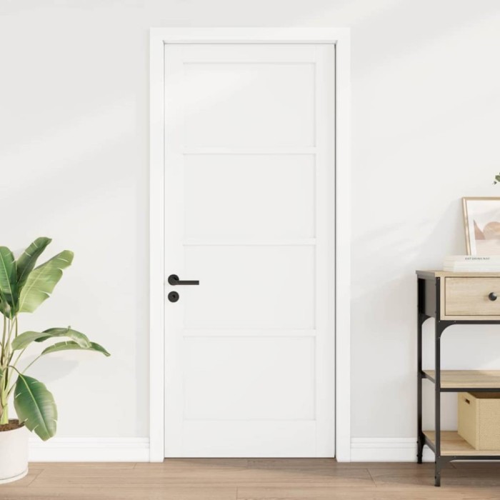 vidaXL Ușa Interioară Alb 83 x 202 cm placaj