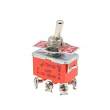 Intrerupator basculant cu mentinere, 3 pozitii, 6 pini cu surub, ON-OFF-ON, 15A 250V, DPDT, FL5-1322S