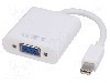 Cablu {{Tip cablu de conectare}}, D-Sub 15pin HD soclu, mini DisplayPort mufa, 0.15m, {{Culoare izola&amp;amp;#355;ie}}, AKYGA - AK-AD-39 foto