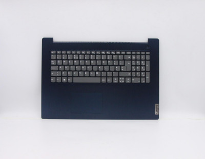 Carcasa superioara cu tastatura palmrest Laptop, Lenovo, IdeaPad 3-17IML05 Type 81WC, 5CB0X56776, AM1JX000, albastra, layout UK foto