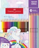 CREIOANE COLORATE 18+6 CULORI UNICORNI FABER-CASTELL, Faber Castell