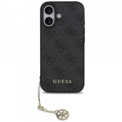 Husa MagSafe pentru Apple iPhone 17, Guess, 4G Charm Cradle, Neagra foto