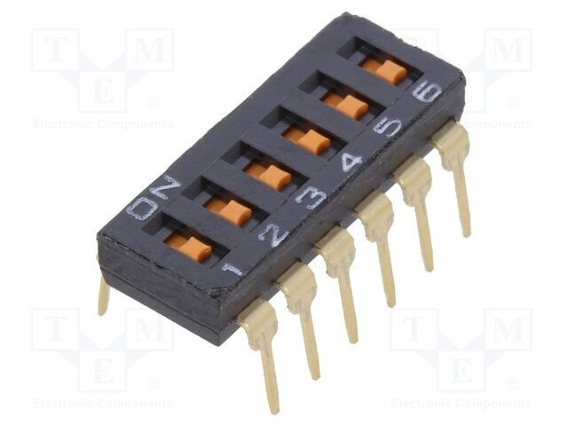 Comutator DIP-SWITCH 6 secțiuni ON-OFF 25mA 24V DC OMRON