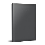 AGENDA DATATA RO A5, 352 PAGINI, COPERTA BURETATA, CULOARE GRI INCHIS 2025, Herlitz