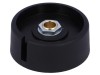 Buton rotativ negru cu indicator poliamidă &Oslash;6mm 40x16mm