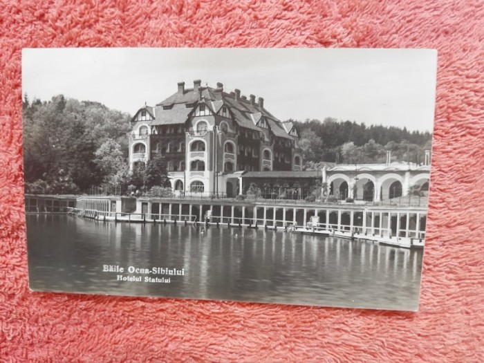 Carte postala, Baile Ocna Sibiului, Hotelul Statului, 1935